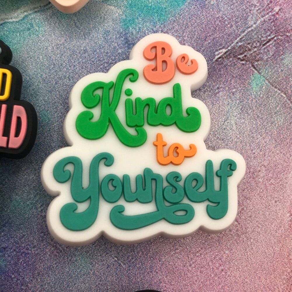 Shoe Charm Set Namaste Motivational Quotes Mushrooms - Picture 4 of 7
